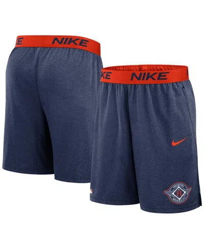 NIKE MEN'S NAVY/ORANGE HOUSTON ASTROS 2025 CITY CONNECT AUTHENTIC COLLECTION KNIT SHORTS