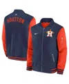 Nike Houston Astros Authentic Collection Dugout  Men's Mlb Full-zip Bomber Jacket In Blue