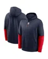 Nike Arizona Wildcats Sideline Team Issue Club  Men's College Pullover Hoodie In Navy,red
