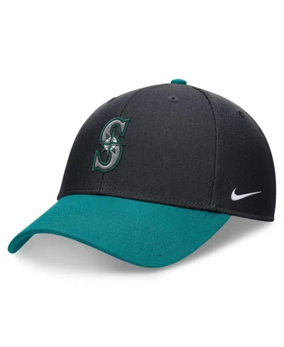 Nike Men's Navy/teal Seattle Mariners Evergreen Club Performance Adjustable Hat In Navy,teal