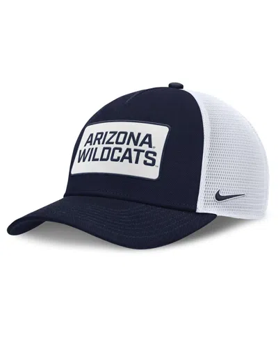 NIKE MEN'S NAVY/WHITE ARIZONA WILDCATS 2025 ON-FIELD RISE PATCH TRUCKER ADJUSTABLE HAT
