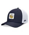 Nike Michigan Wolverines Legacy Rise Mascot  Unisex College Trucker Adjustable Hat In Navy,white