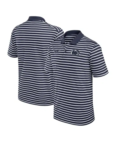 Nike Penn State Nittany Lions Primetime Victory Striped  Men's Dri-fit College Polo In Blue