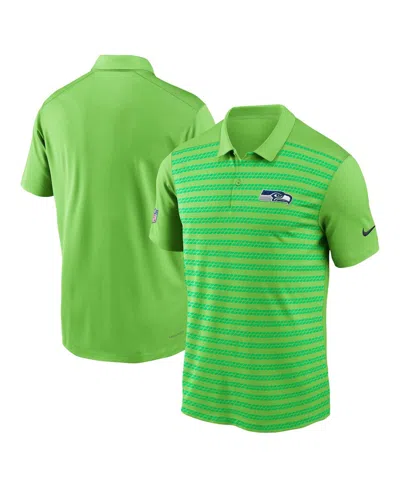 Nike Men's Neon Seattle Seahawks 2024 Sideline Victory Performance Polo In Neon Green