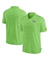 Nike Men's Neon Green Seattle Seahawks Sideline Lock Up Victory Performance Polo Shirt In Neon Green,white