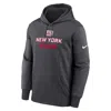 Nike Men's New York Giants Toss Sweep Menâs  Therma Nfl Pullover Hoodie In Gray