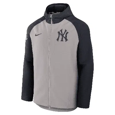 Nike Men's New York Yankees Authentic Collection Menâs  Therma Mlb Full-zip Jacket In Grey