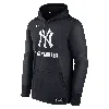 Nike Men's New York Yankees Authentic Collection  Therma Mlb Pullover Hoodie In Brown