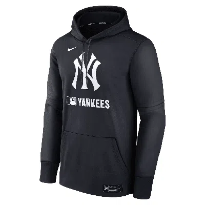 Nike Men's New York Yankees Authentic Collection  Therma Mlb Pullover Hoodie In Brown