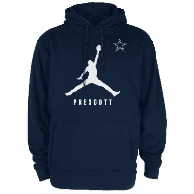 Nike Men's Nfl Dallas Cowboys D4k (dak Prescott) Pullover Hoodie In Blue
