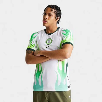 Nike Mens Nigeria  Nigeria Away Replica Stadium Jersey In White/green Glow/black