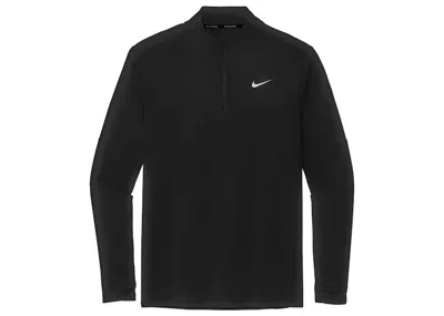 Pre-owned Nike Men's  1/4 Zip Running Long Sleeve Top In Black