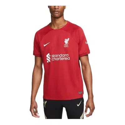 Nike Men's  2022-23 Season Liverpool Fan Edition Logo Pattern Printing Short Sleeve Soccer/football J In Red