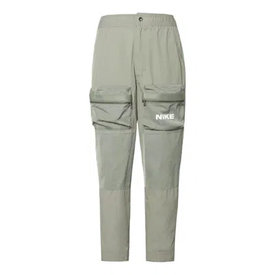 Nike Men's  3d Big Pocket Logo Printing Sports Pants/trousers/joggers Light Green In Gray