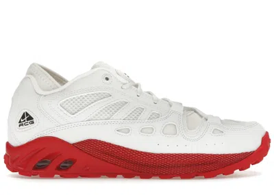 Pre-owned Nike Men's  Acg Air Exploraid Sneakers In Summit White/university Red/gym Red In Multi