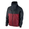 Nike Men's  Acg Colorblock Waterproof Lightweight Hooded Jacket Red In Black