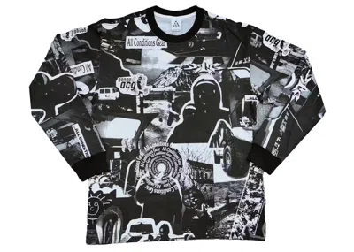 Pre-owned Nike Men's  Acg Glacier Long Sleeve T-shirt In Black/white
