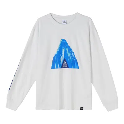 Nike Men's  Acg Ice Cave Casual Sports Breathable Round Neck Long Sleeves White T-shirt