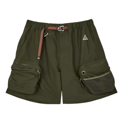 Nike Men's  Acg Multiple Pockets Outdoor Cargo Loose Casual Straight Shorts Green