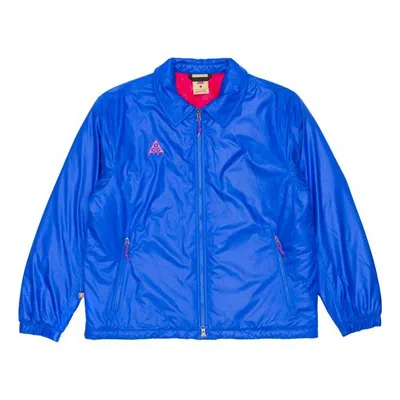 Nike Men's  Acg Primaloft Jkt Outdoor Sports Padded Clothes Jacket Blue 'hyper Royal Rush Pink'