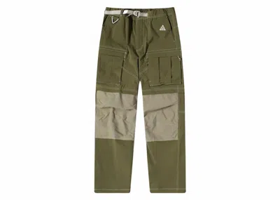 Pre-owned Nike Men's  Acg Smith Summit Convertible Cargo Pants In Medium Olive In Green