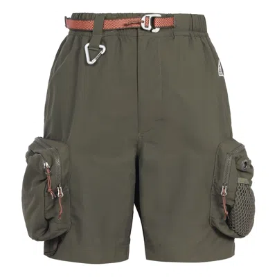 NIKE MEN'S NIKE ACG SNOWGRASS SOLID COLOR CARGO SHORTS GREEN GIFT TO BOYFRIEND