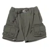 Nike Men's  Acg Solid Color Waist Cargo Shorts Us Edition Military Green In Gray
