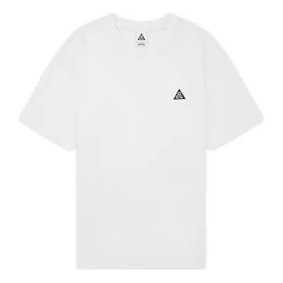NIKE MEN'S NIKE ACG SS22 SOLID COLOR ROUND NECK LOOSE SHORT SLEEVE WHITE T-SHIRT