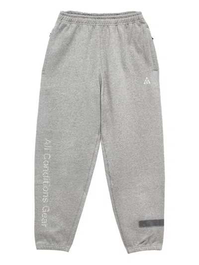 Pre-owned Nike Men's  Acg Thermafit Airora Fullzip Fleece Joggers In Grey Heather/black/light Smoke Grey