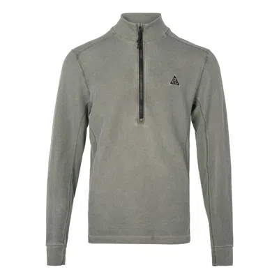 Nike Men's  Acg Zipper Cardigan Sports Long Sleeves Gray T-shirt In Gold