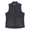 Nike Loose Stand Collar Woven Pattern Zipper Vest Black
