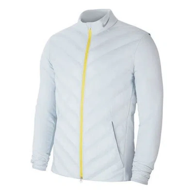 Nike Men's  Aeroloft Golf Sports Thermal Cotton Gray Jacket In Blue
