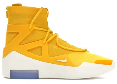 Pre-owned Nike Men's  Air Fear Of God 1 Yellow Sneakers In Amarillo/white