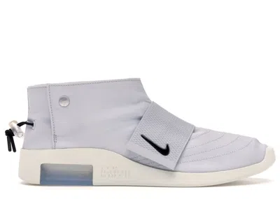 Pre-owned Nike Men's  Air Fear Of God Moccasin Sneakers In Pure Platinum/black/sail
