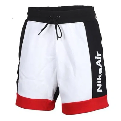 Nike Men's  Air Fleece White Black Shorts In Multi