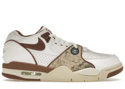 Pre-owned Nike Men's  Air Flight '89 Low Sp Stussy Sneakers In White/pecan/fossil