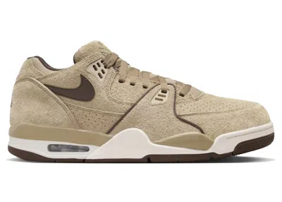 Pre-owned Nike Men's  Air Flight '89 Low Suede Sneakers In Khaki/phantom/baroque Brown