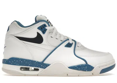 Pre-owned Nike Men's  Air Flight '89 Sneakers In White/brigade Blue/dark Obsidian