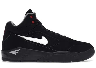 Pre-owned Nike Men's  Air Flight Lite Ii Mid Sneakers In Black/white/varsity Red