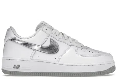 Pre-owned Nike Men's  Air Force 1 '07 Low Of The Month Sneakers In White/metallic Silver/metallic Gold In Multi