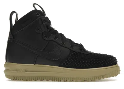 Pre-owned Nike Men's  Air Force 1 Duckboot Sneakers In Black/neutral Olive