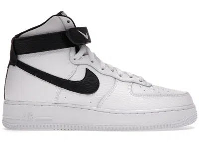 Pre-owned Nike Men's  Air Force 1 High '07 Sneakers In White/black In Multi