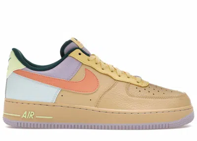 Pre-owned Nike Men's  Air Force 1 Low '07 Apricot Agate Sneakers In Sesame/hydrangeas/soft Yellow In Multi