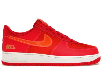 Pre-owned Nike Men's  Air Force 1 Low '07 Atl Sneakers In University Red/bright Crimson/picante Red