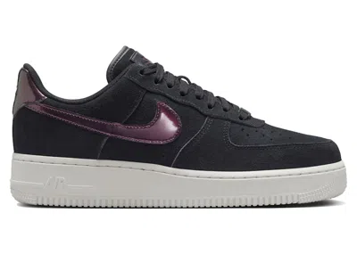 Pre-owned Nike Men's  Air Force 1 Low '07 Eggplant Swoosh Sneakers In Black/dark Raisin/white In Multi