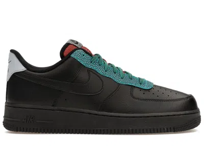Pre-owned Nike Men's  Air Force 1 Low '07 Lv8 Orange Sneakers In Black/obsidian Mist/cool Grey In Multi