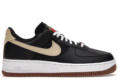 Pre-owned Nike Men's  Air Force 1 Low '07 Lv8 Pomegranate Sneakers In Black/solar Flare/white