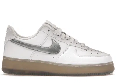 Pre-owned Nike Men's  Air Force 1 Low '07 Prm Sneakers In White/metallic Silver/coconut Milk In Multi