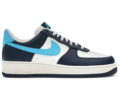 Pre-owned Nike Men's  Air Force 1 Low '07 Sneakers In Armory Navy/baltic Blue/sail In Multi