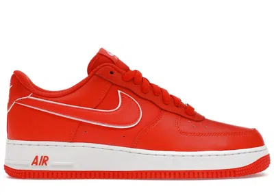 Pre-owned Nike Men's  Air Force 1 Low 07 Sneakers In Picante Red/white In Multi